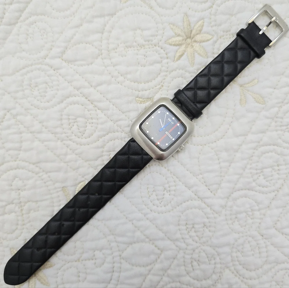 Vintage Seiko 2206-3080 Hi-Beat Automatic Wrist Watch | 30mm | Quilted Leather